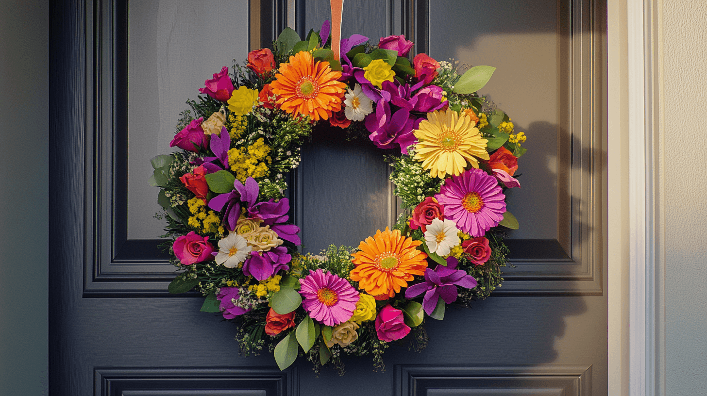 Flower wreaths for the front door: Fresh or dried?