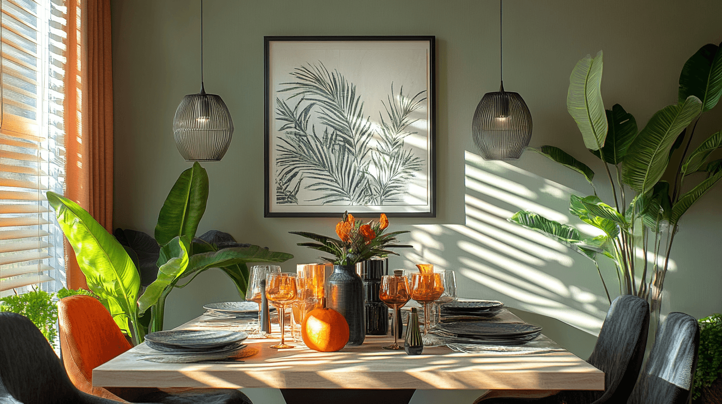 Decorations that enliven the dining room