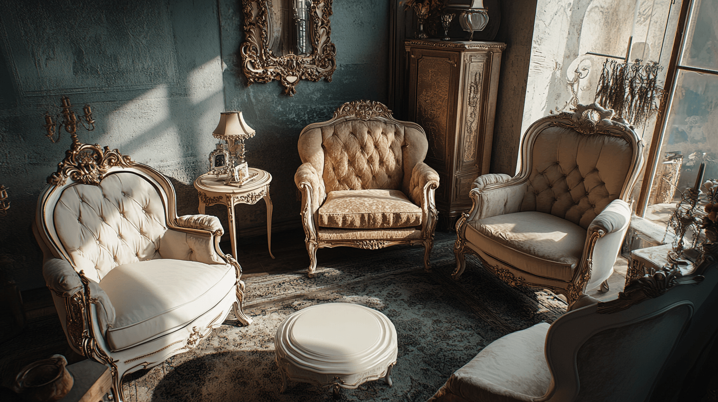 Furniture in Vintage Glam Style