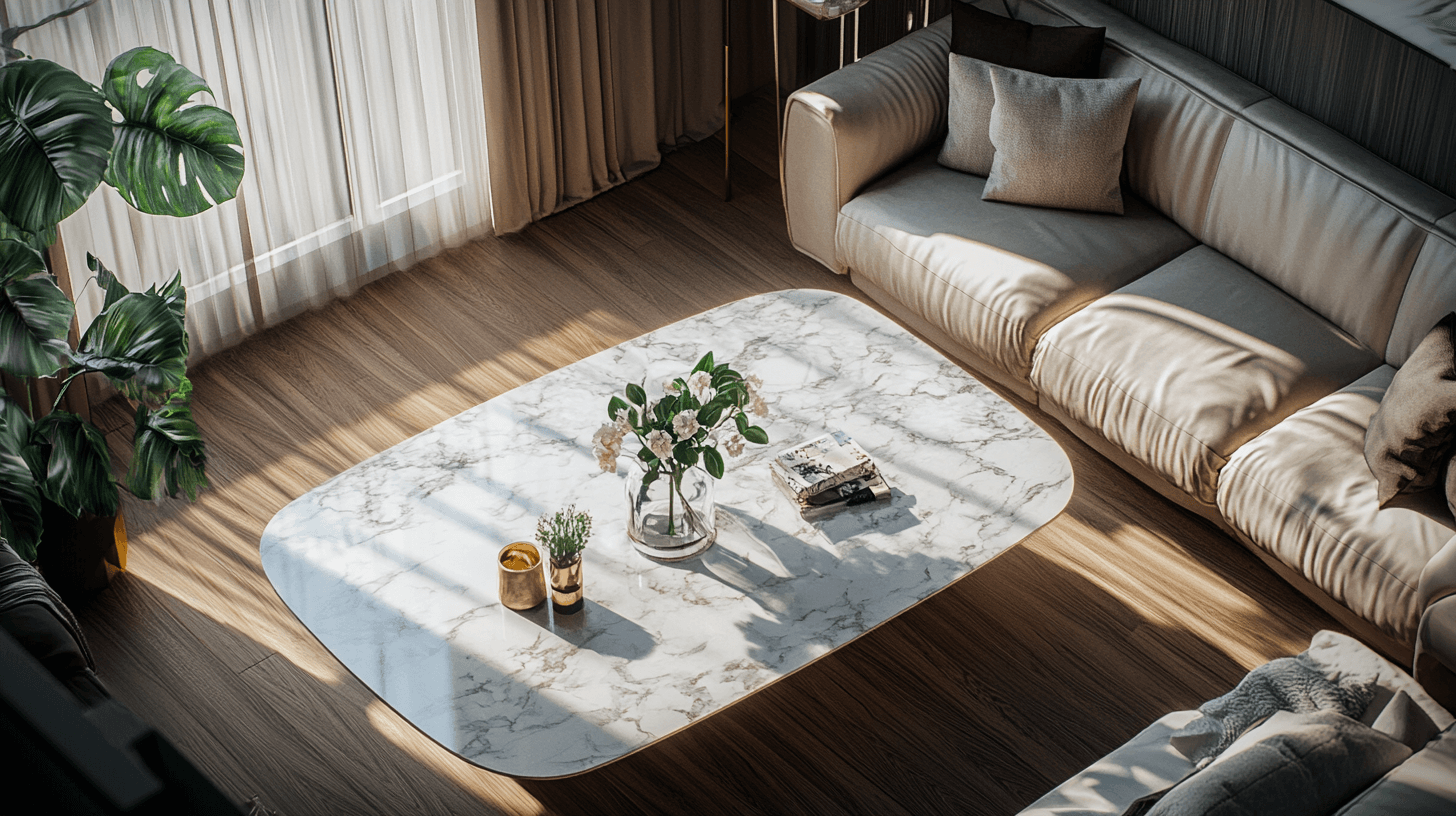 Integrate marble tables stylishly into your living room