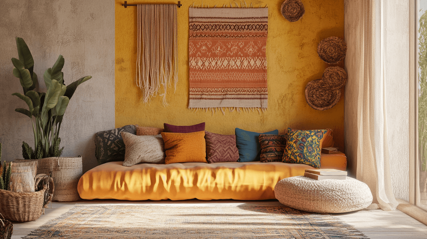 Colors and Materials in Nomadic Boho Style