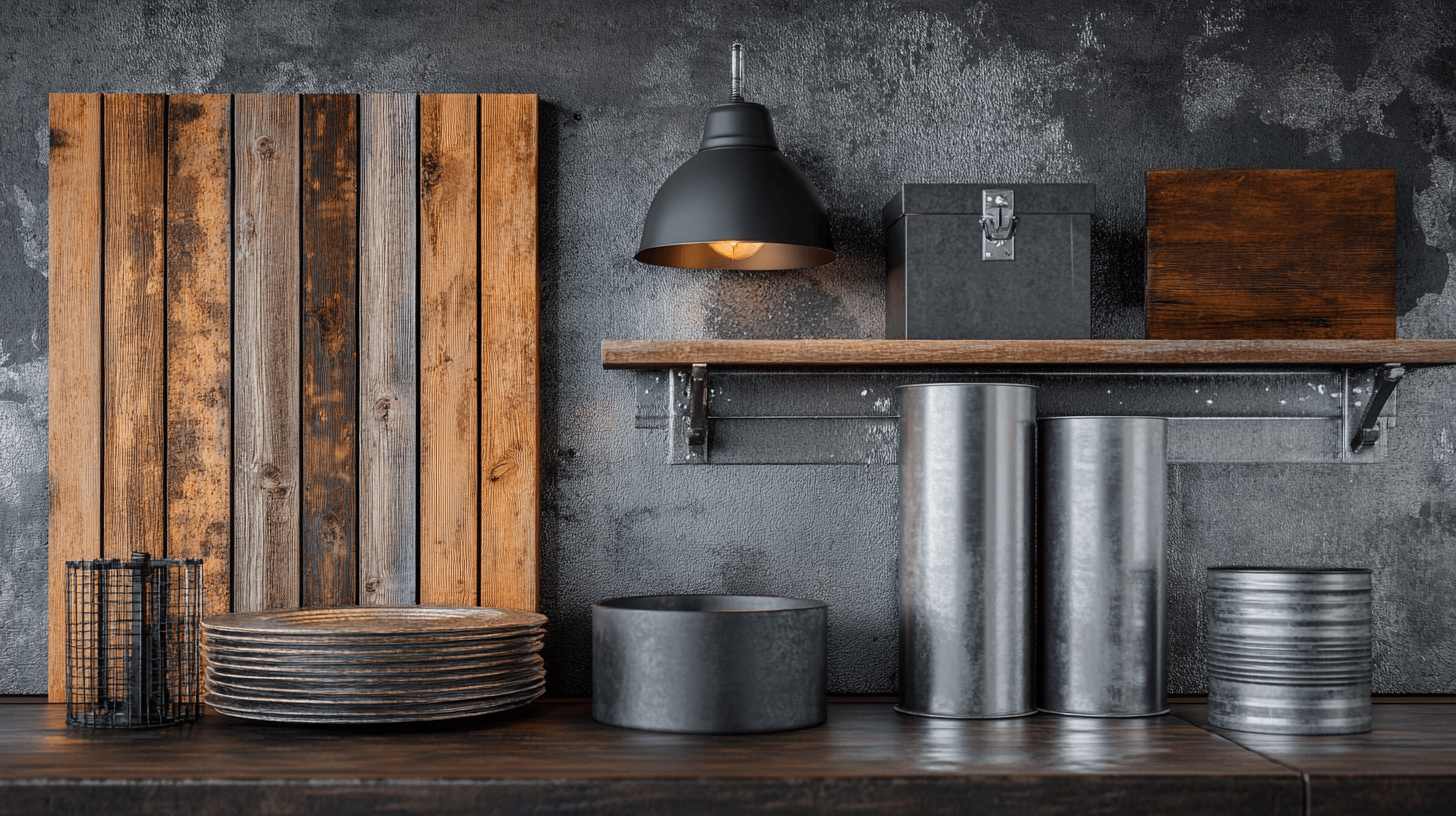Decorative elements for the industrial dining room