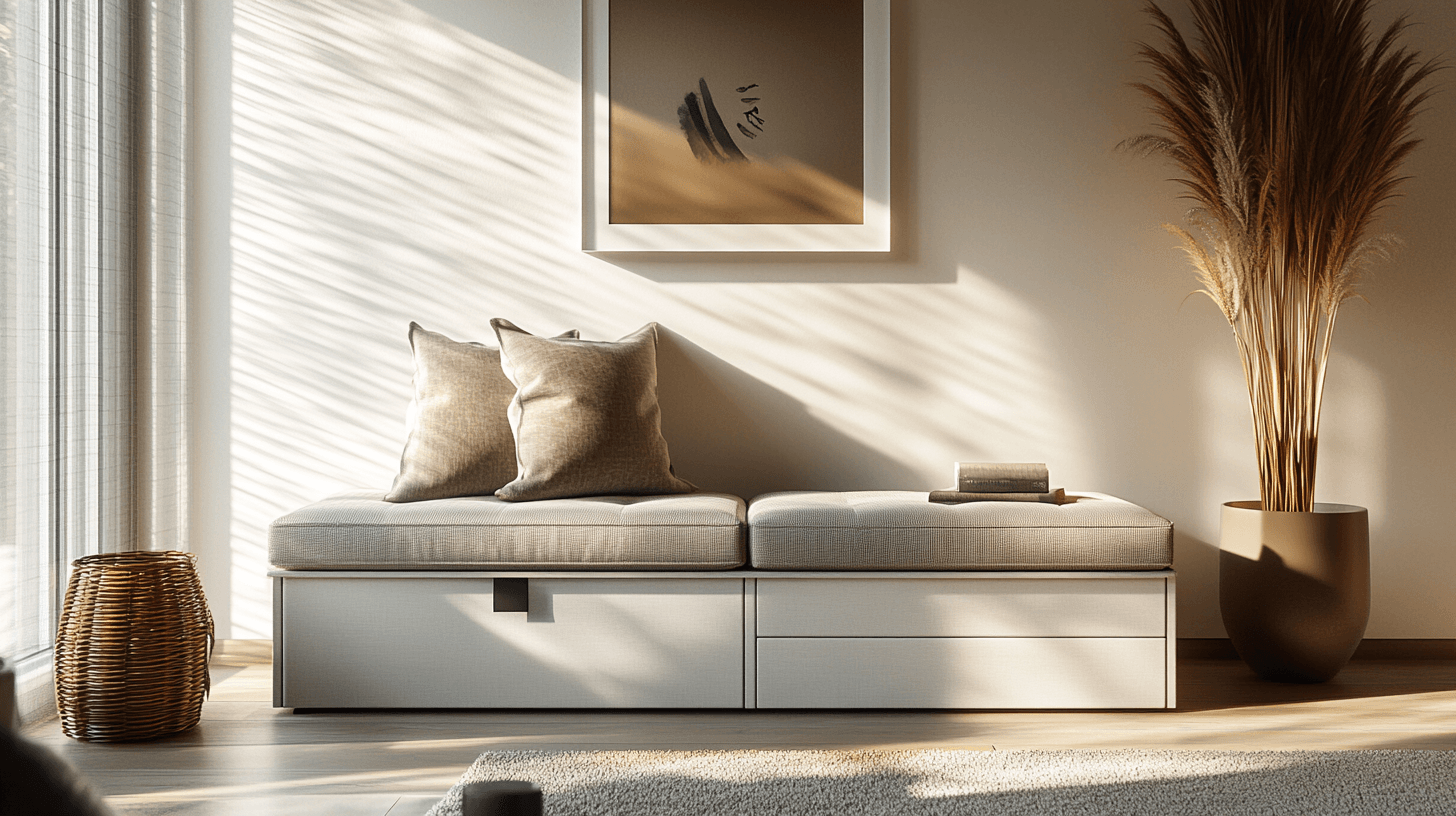 Practical and cozy: Benches with storage