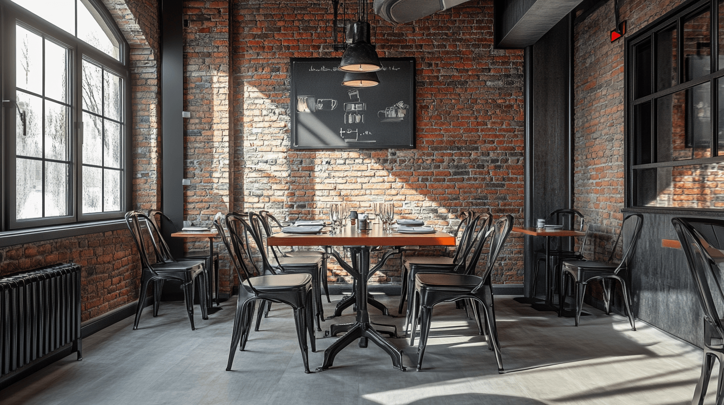 Urban flair in the industrial dining room