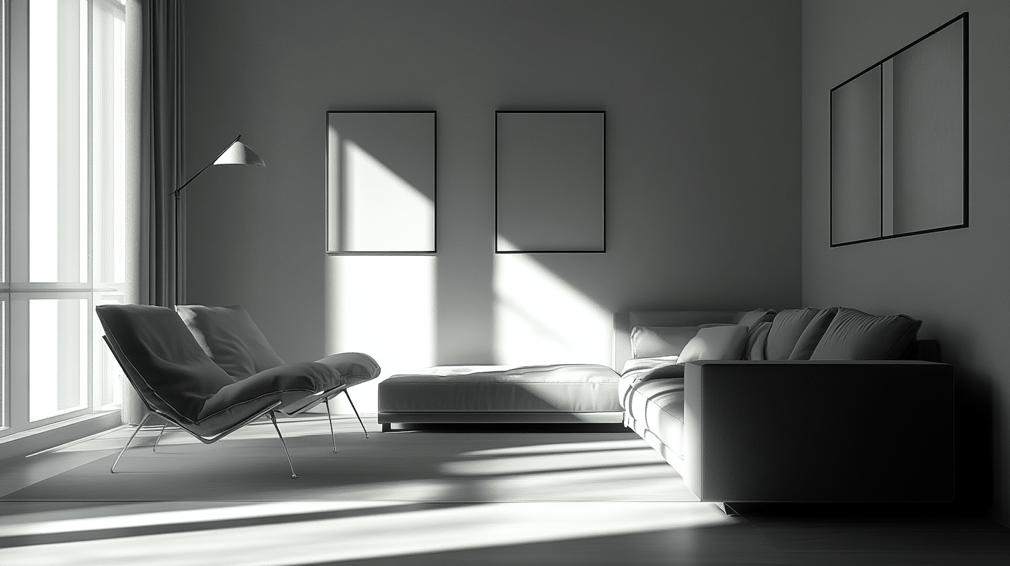 Monochrome living styles: Minimalism meets elegance