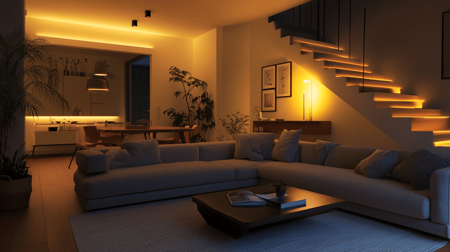 Living room with integrated lounge area: Pure relaxation