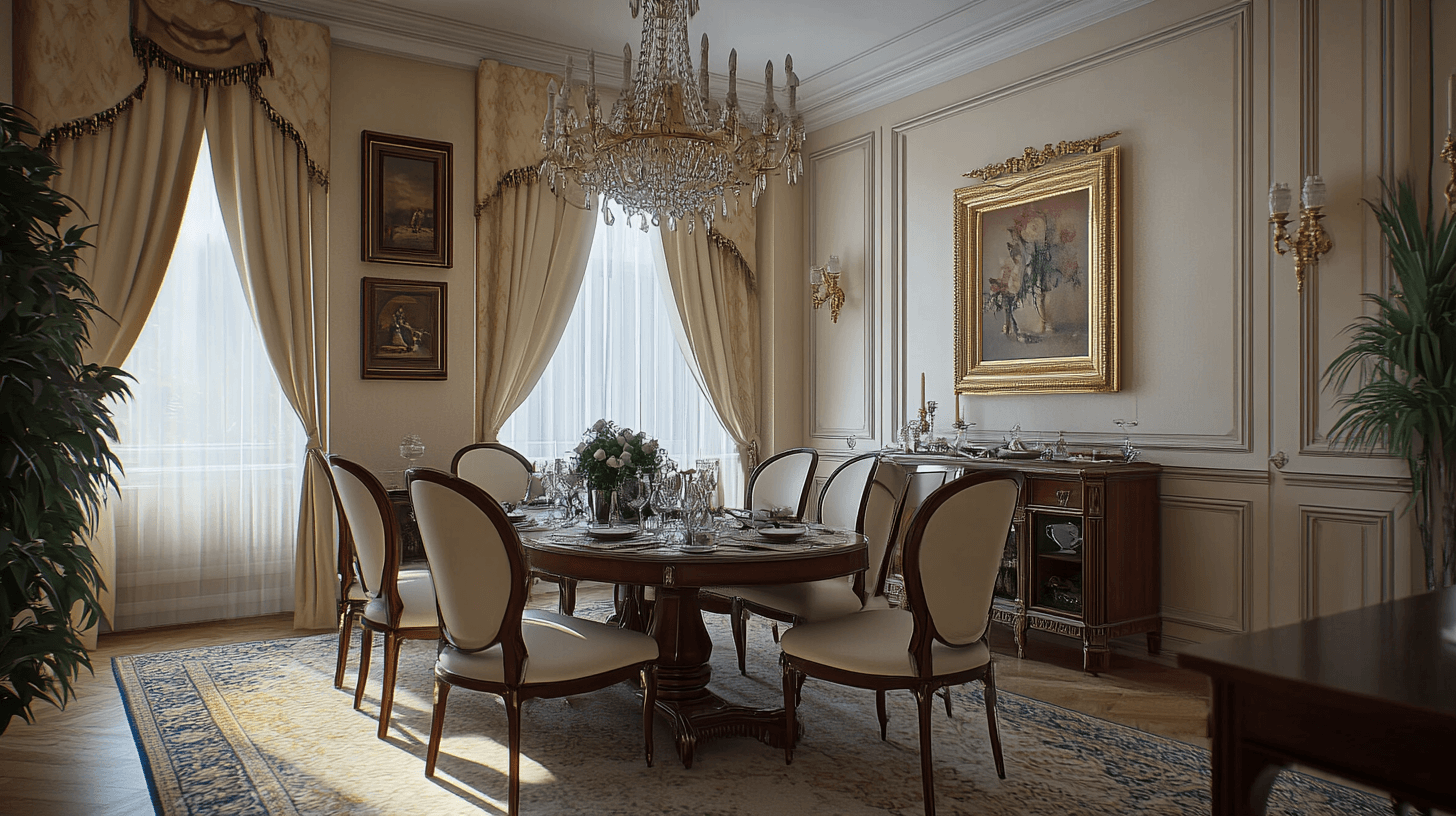 Decoration and accessories for the classic dining room