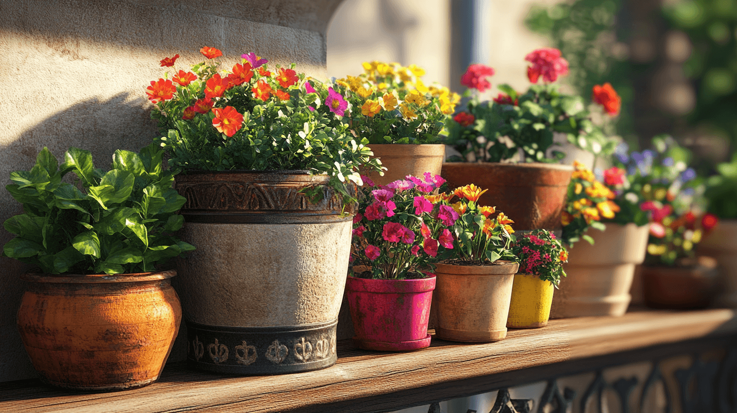 Decorative plant containers for balconies: Ideas for small spaces