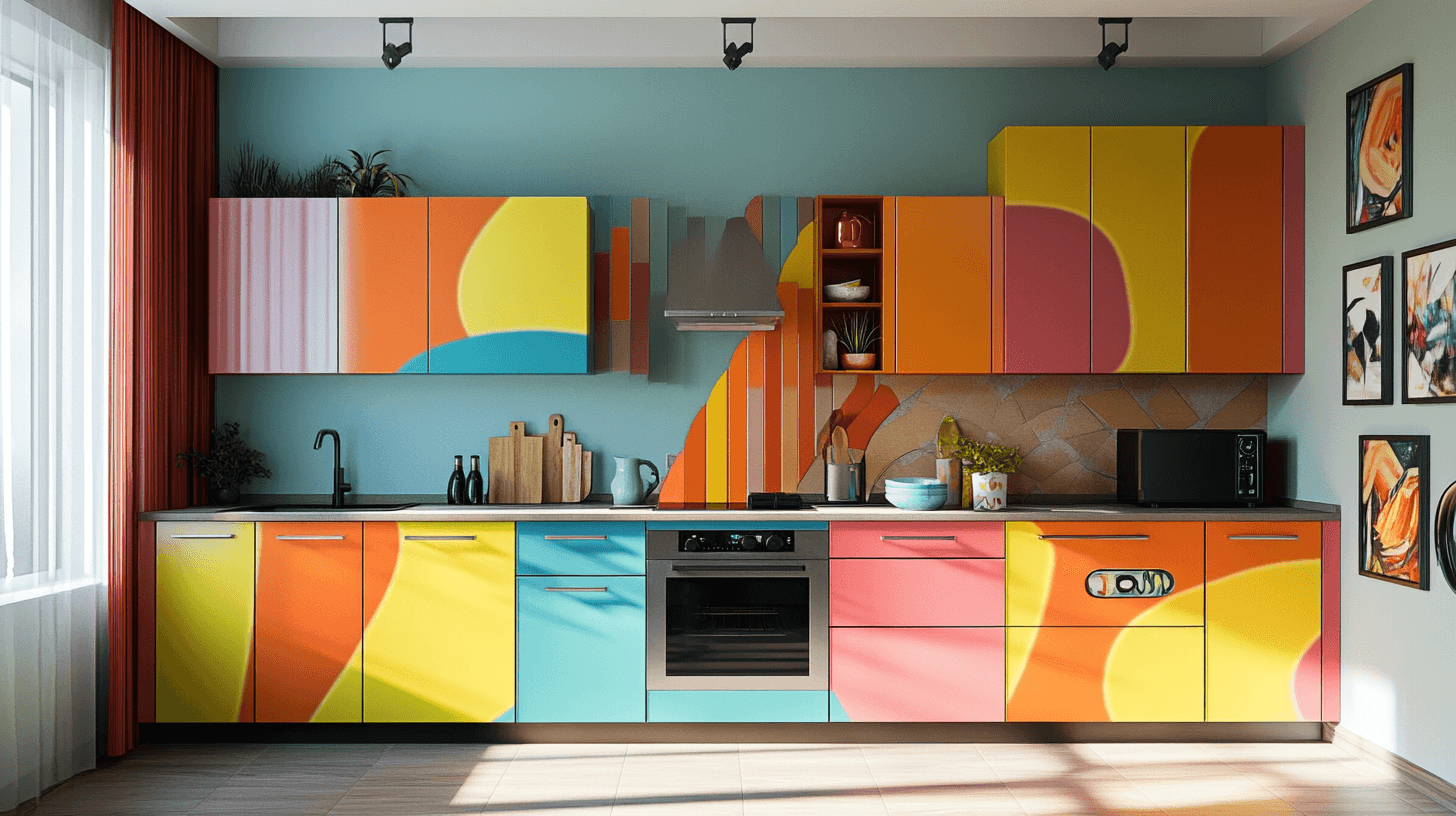 Bold color concepts for creative kitchens