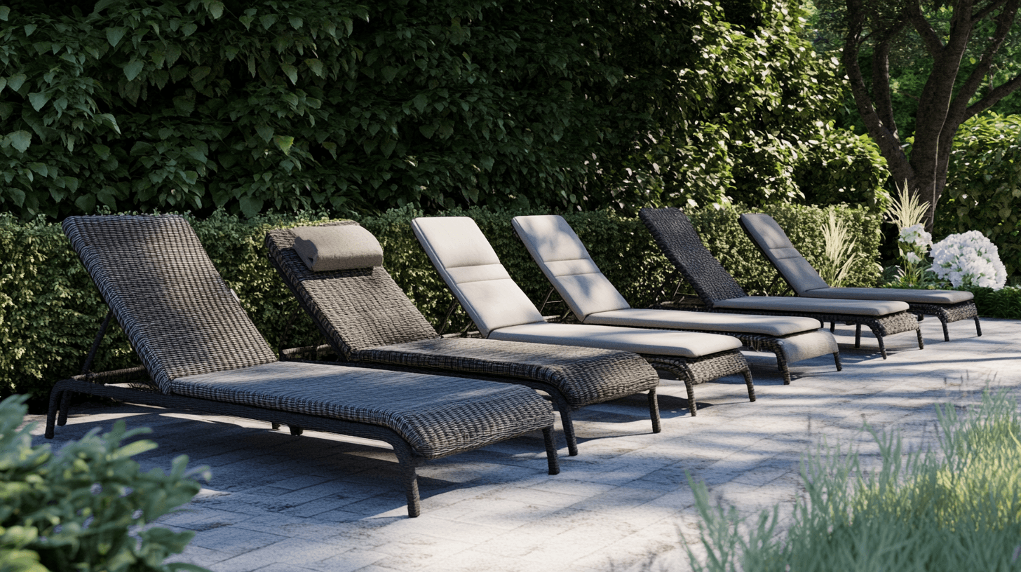 Different types of sun loungers