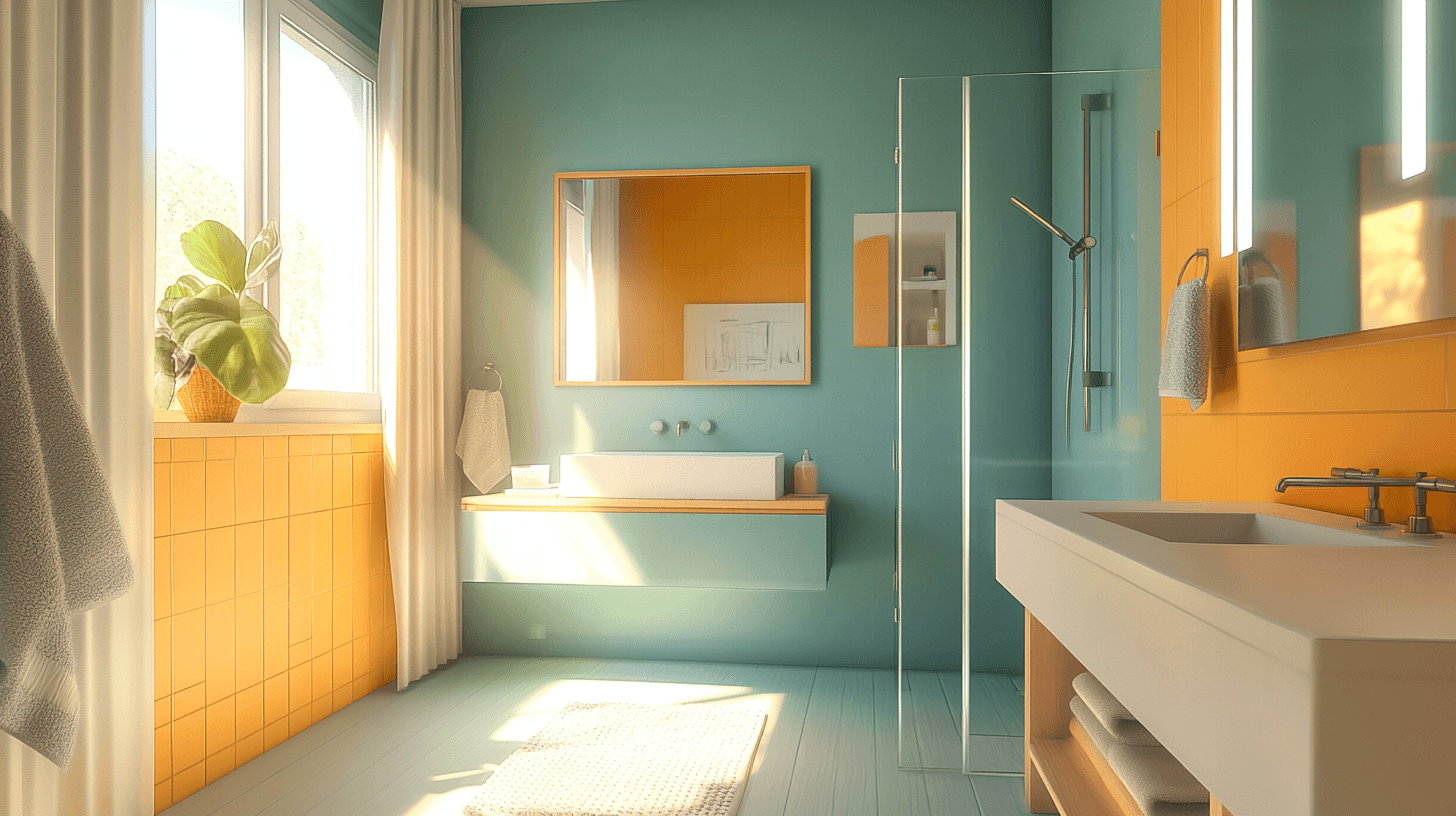 Bathroom in Scandinavian style: Light colors and clean lines