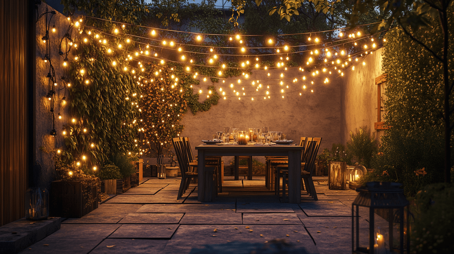 Lighting for atmospheric evenings outdoors