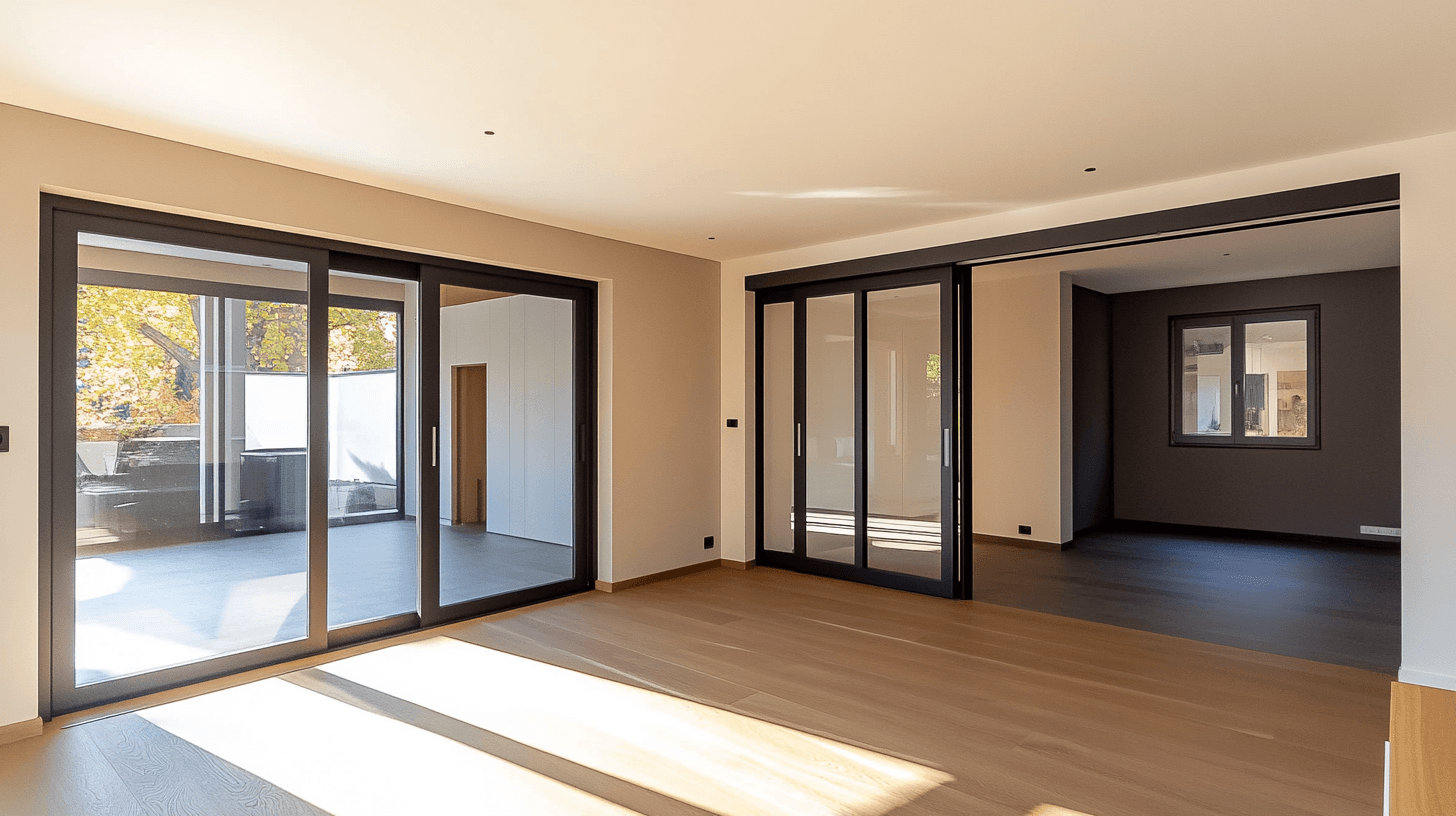 Sliding doors for flexible room design