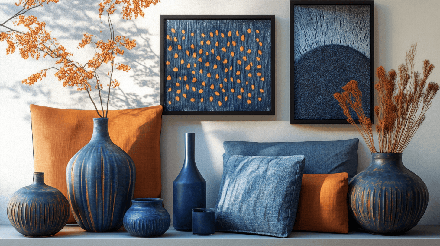 Decoration tips: Accessories in blue and orange