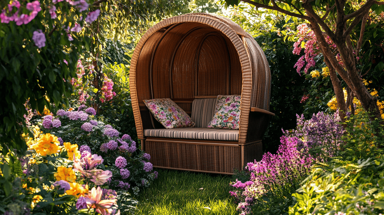 Integrate beach chairs into garden design