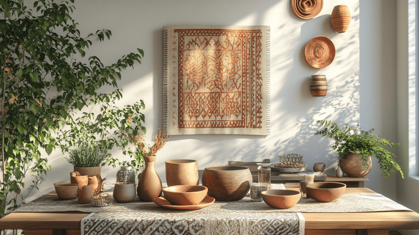 Decorations that highlight earth tones
