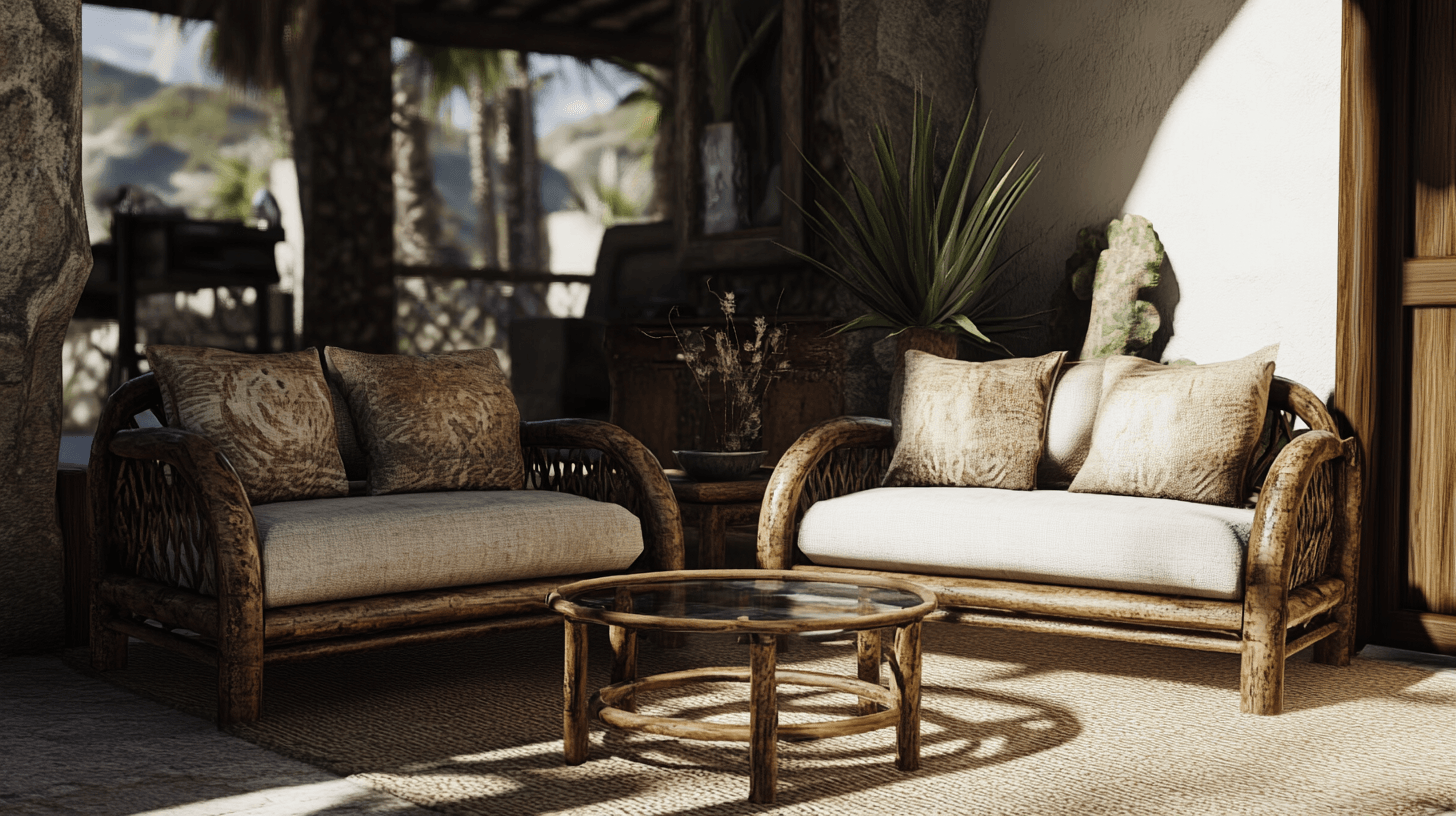 Desert-style furniture: Natural materials and warm tones