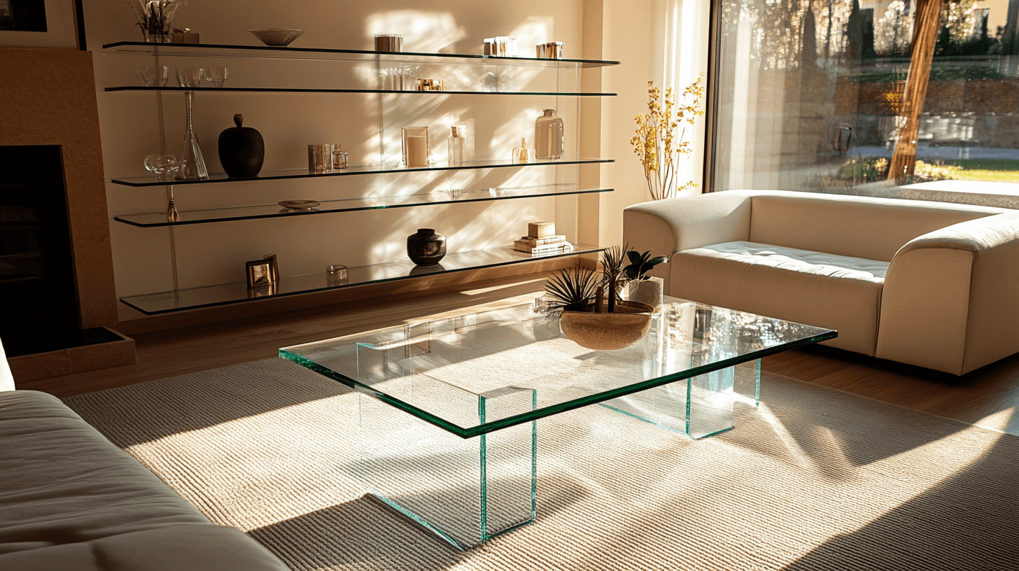 Glass furniture: Set stylish accents