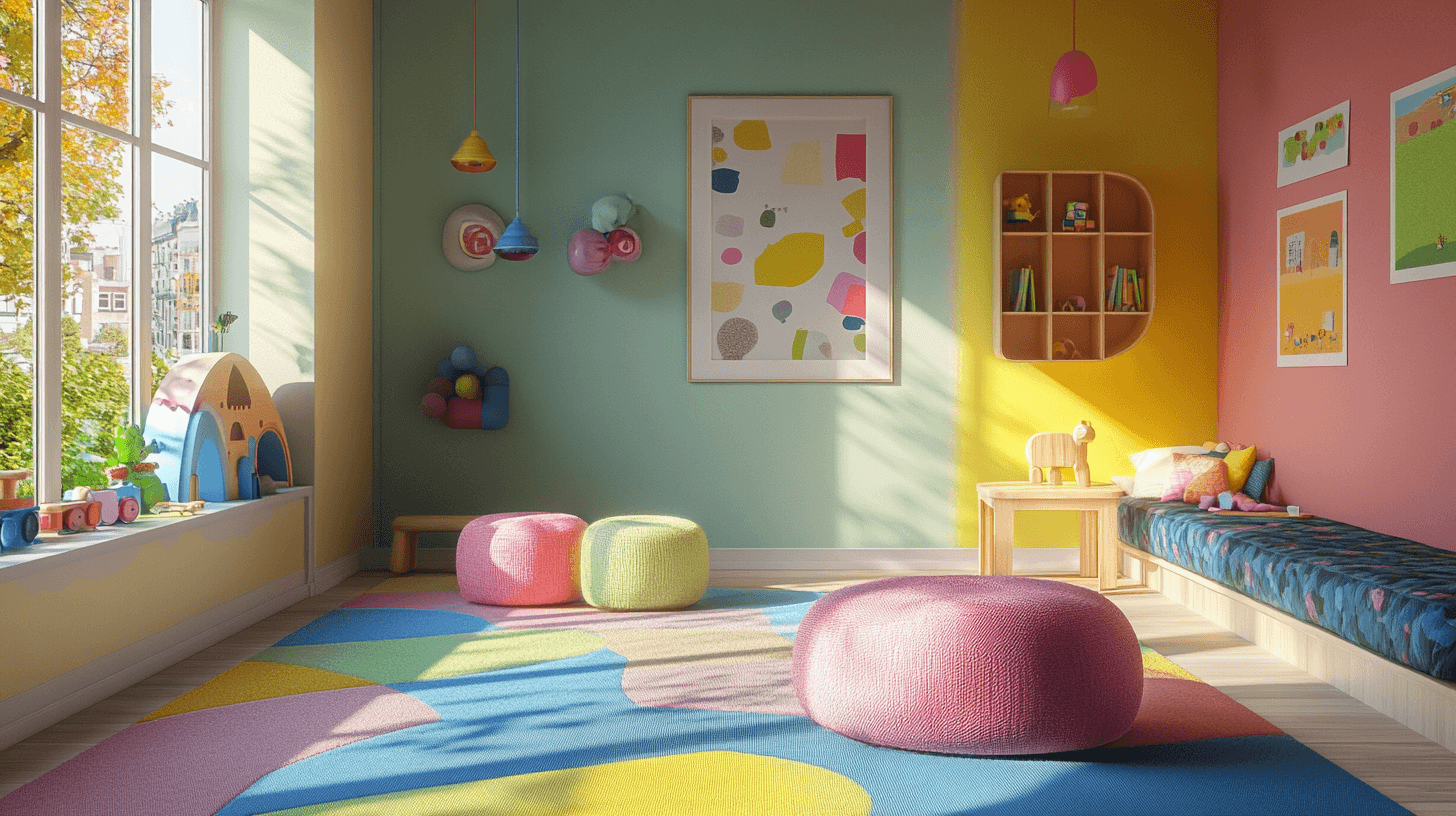 Colorful walls in the children's room: Encouraging creativity through colors