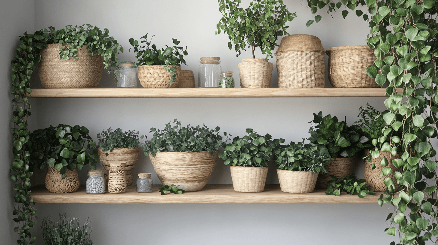 Integrate plants and natural materials