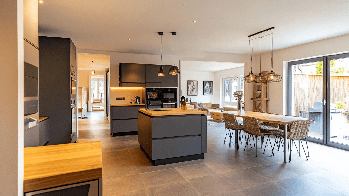 Furniture and equipment for the open kitchen