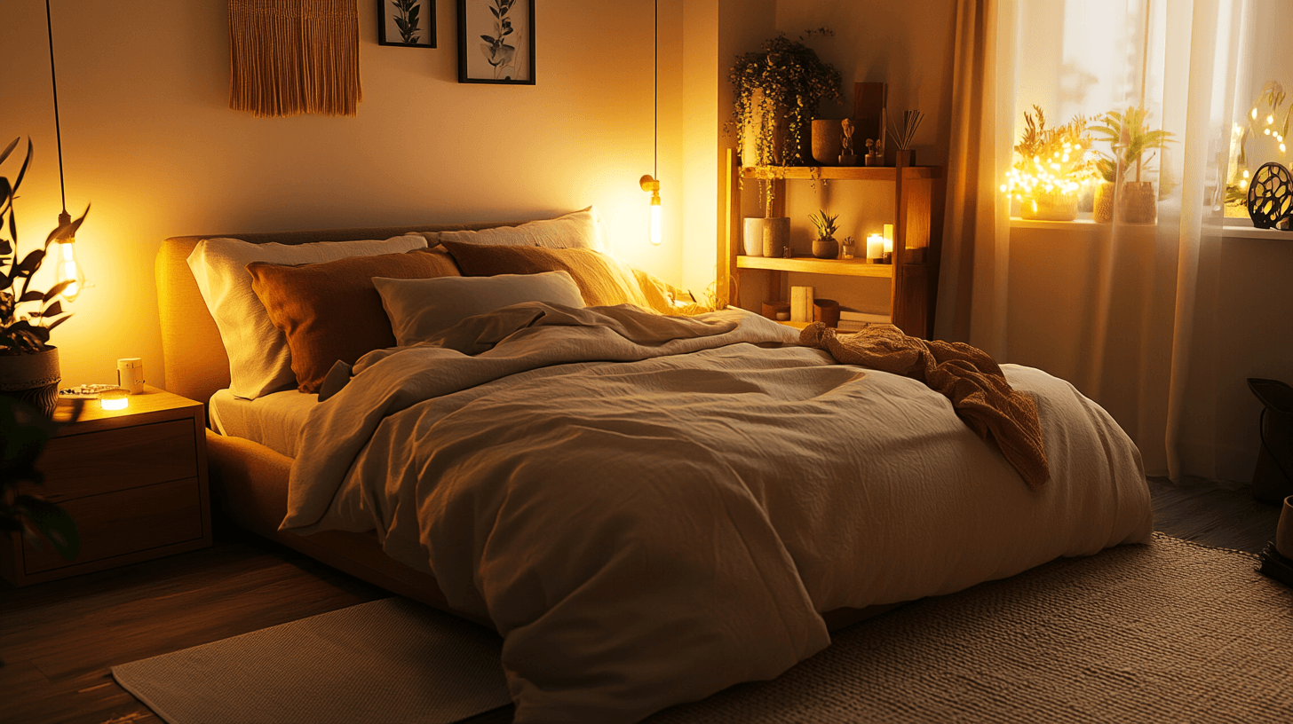 Soft earth tones in the bedroom: Peace and security
