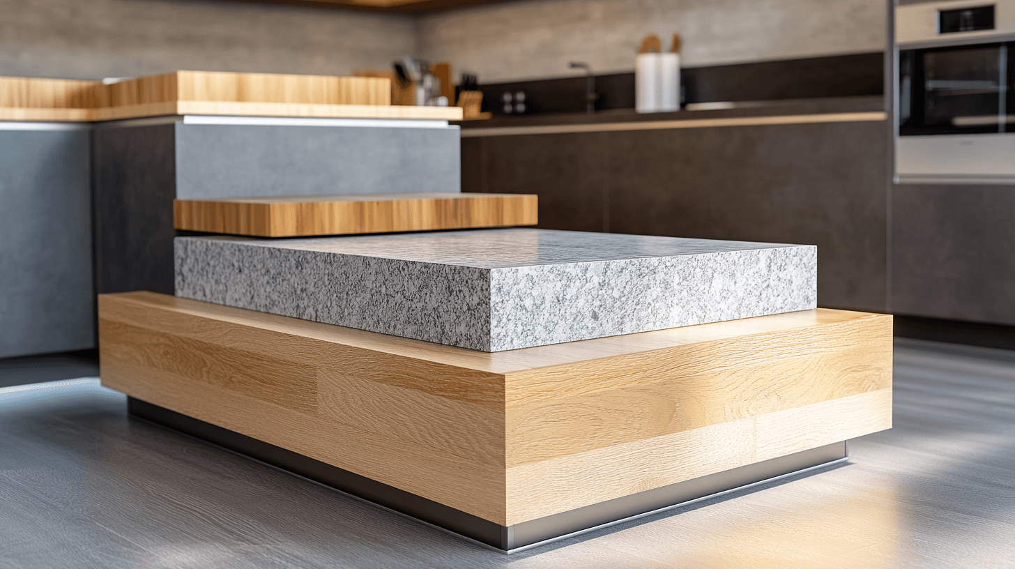 Materials for kitchen islands