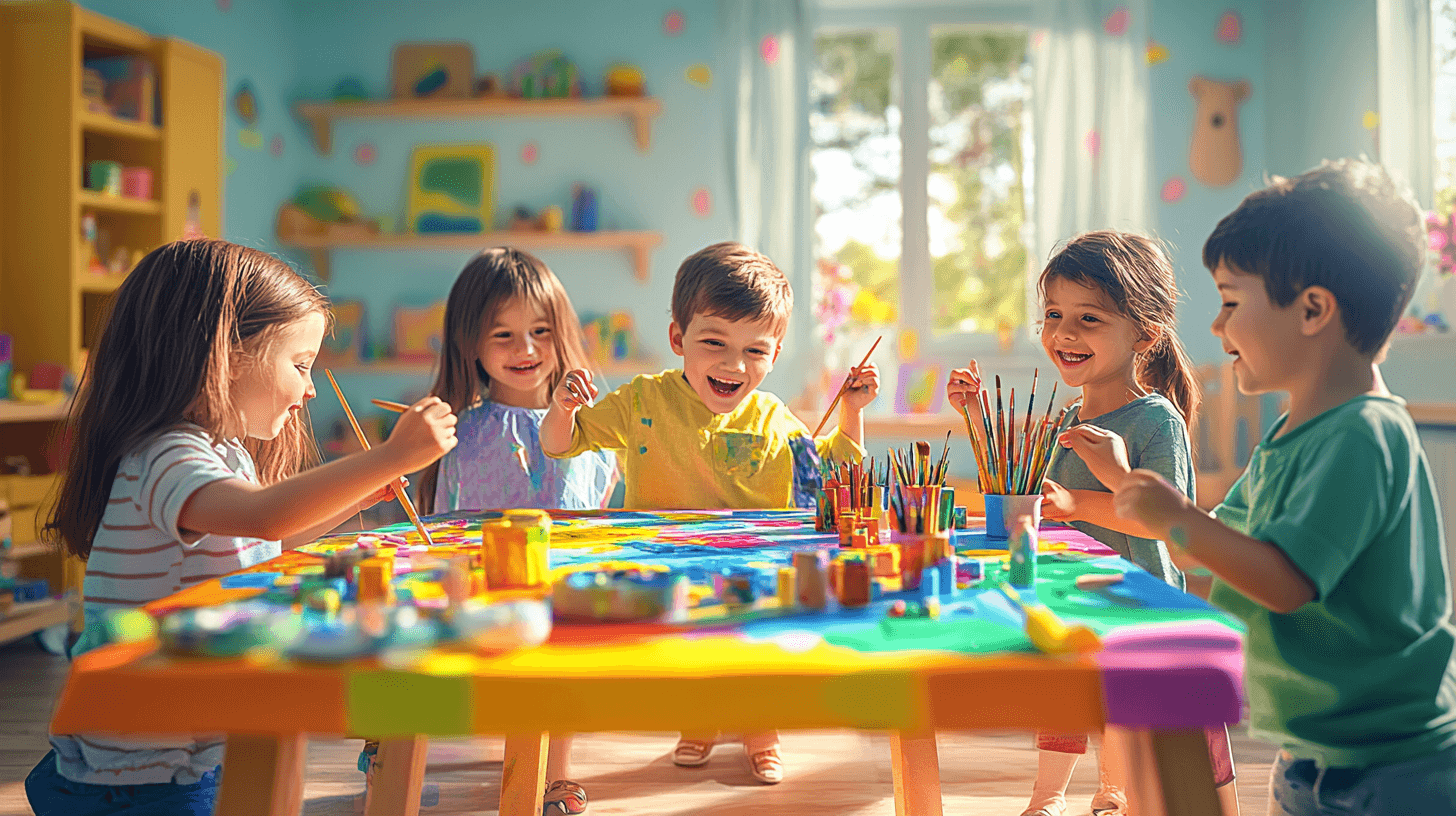For the little artists: Painting tables and chairs