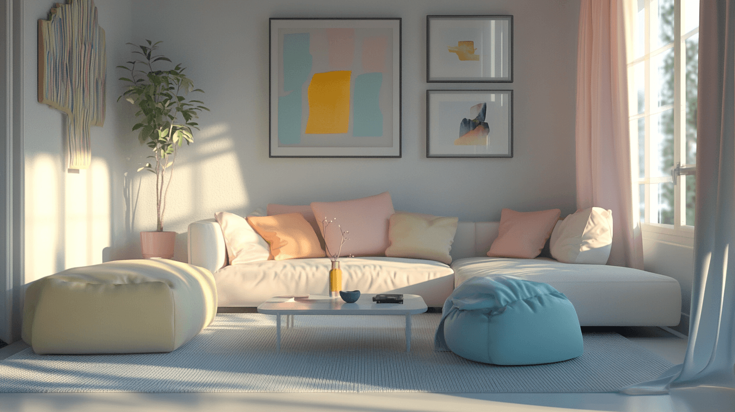 Pastel-colored furniture: Soft and inviting