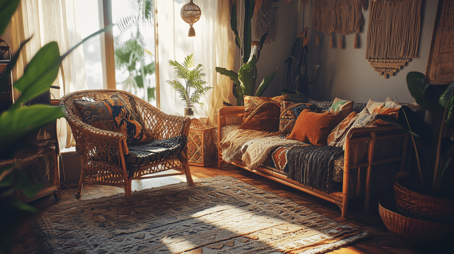Tropical Boho: Tropical patterns and natural materials in harmony