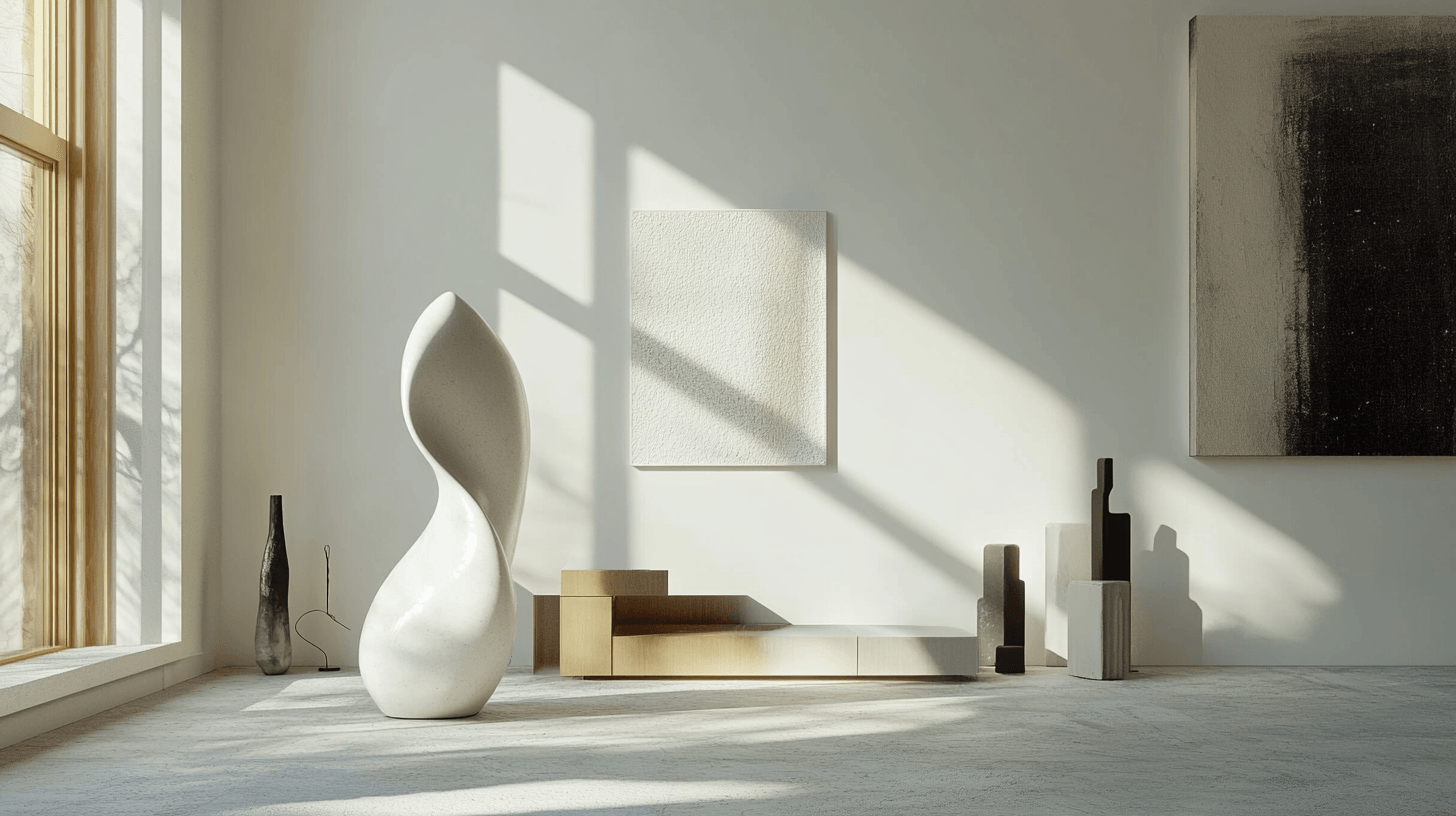 Modern sculptures and art objects: This is how the space becomes individual