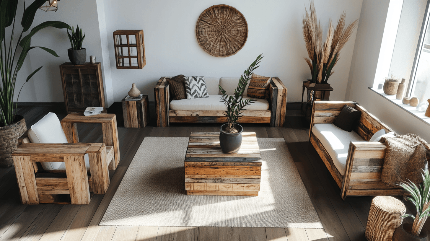 Stylish furnishing ideas with recycled wood furniture