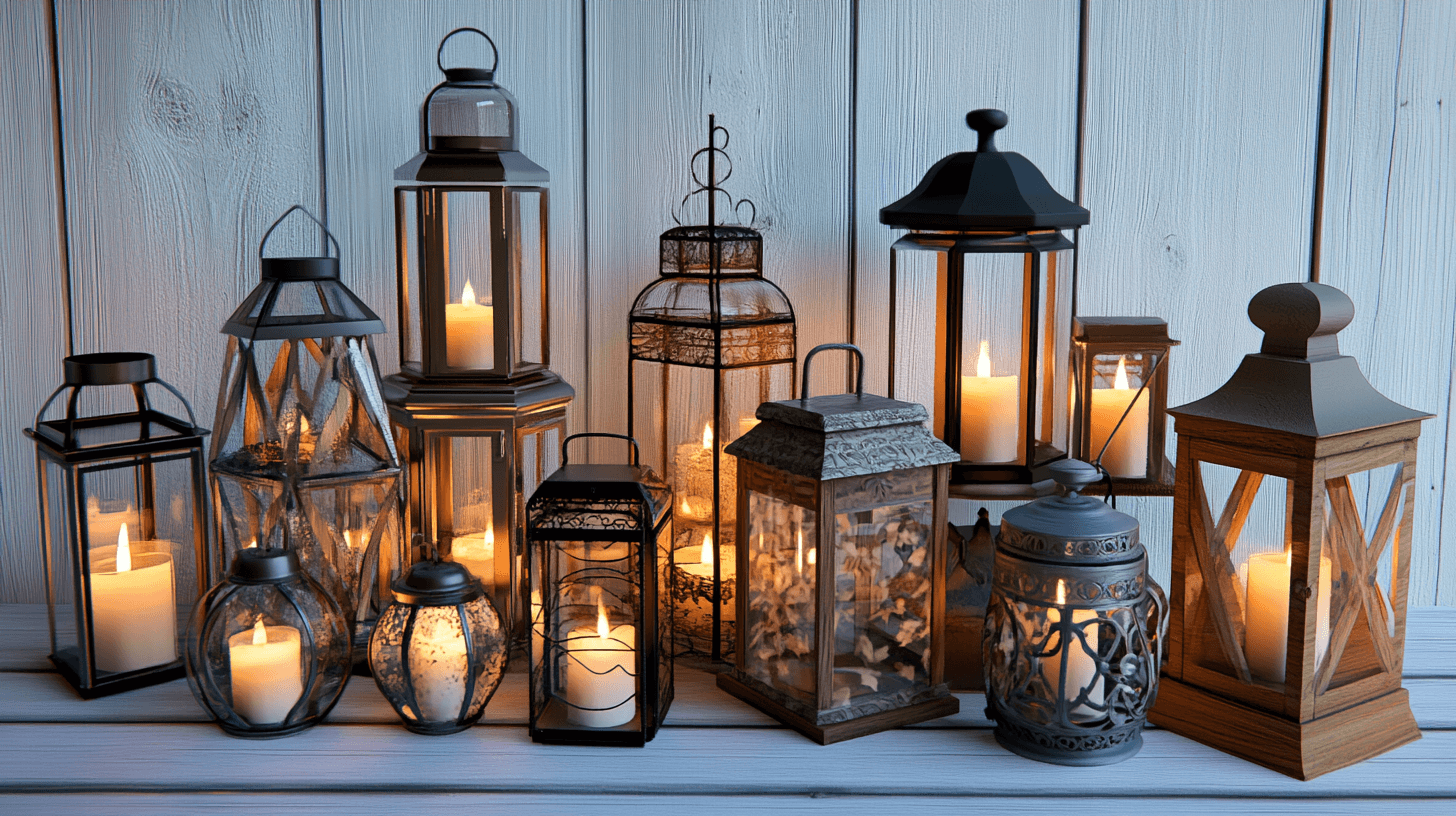 Various materials and designs of lanterns
