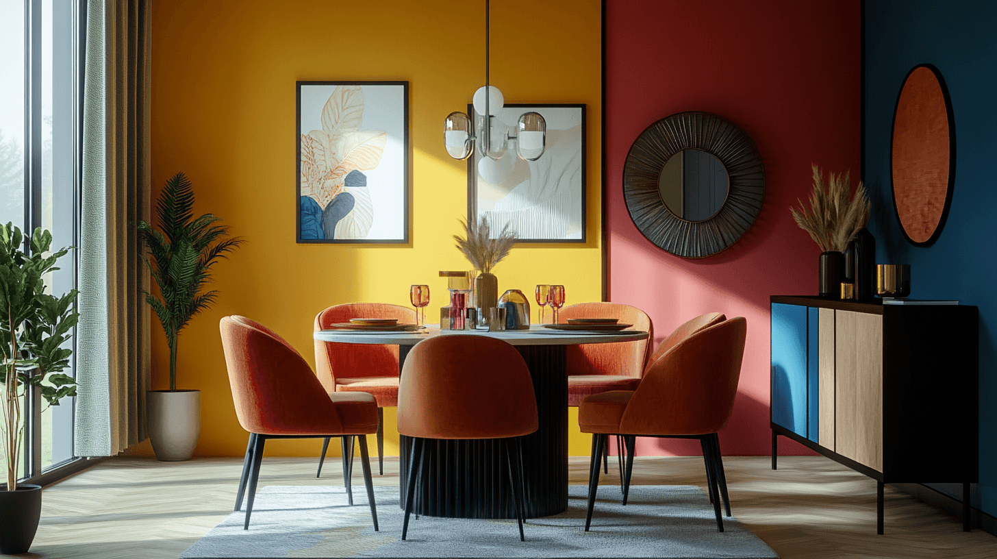 Bold colors in the dining room: Energy and zest for life while eating