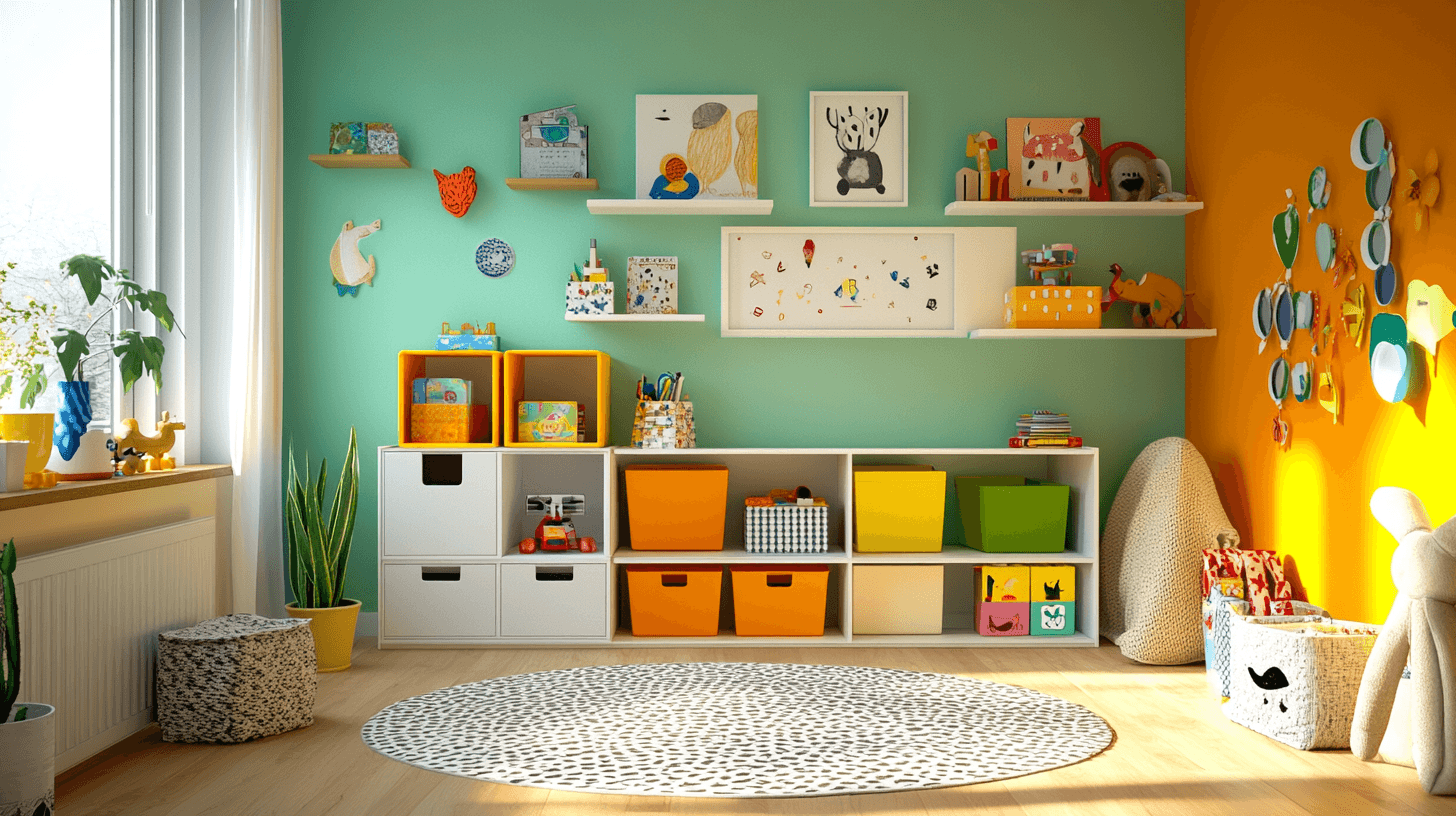 Children's room with storage solutions: Order and play in one