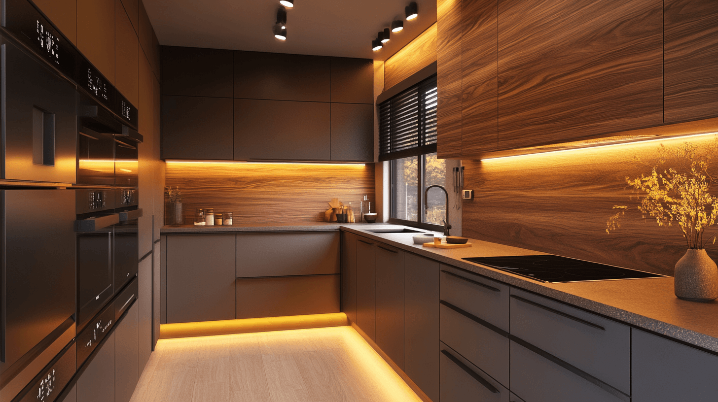 Modern kitchen with wood: Combining warmth and style