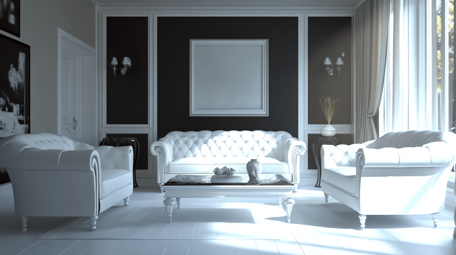 Furniture for monochrome living concepts