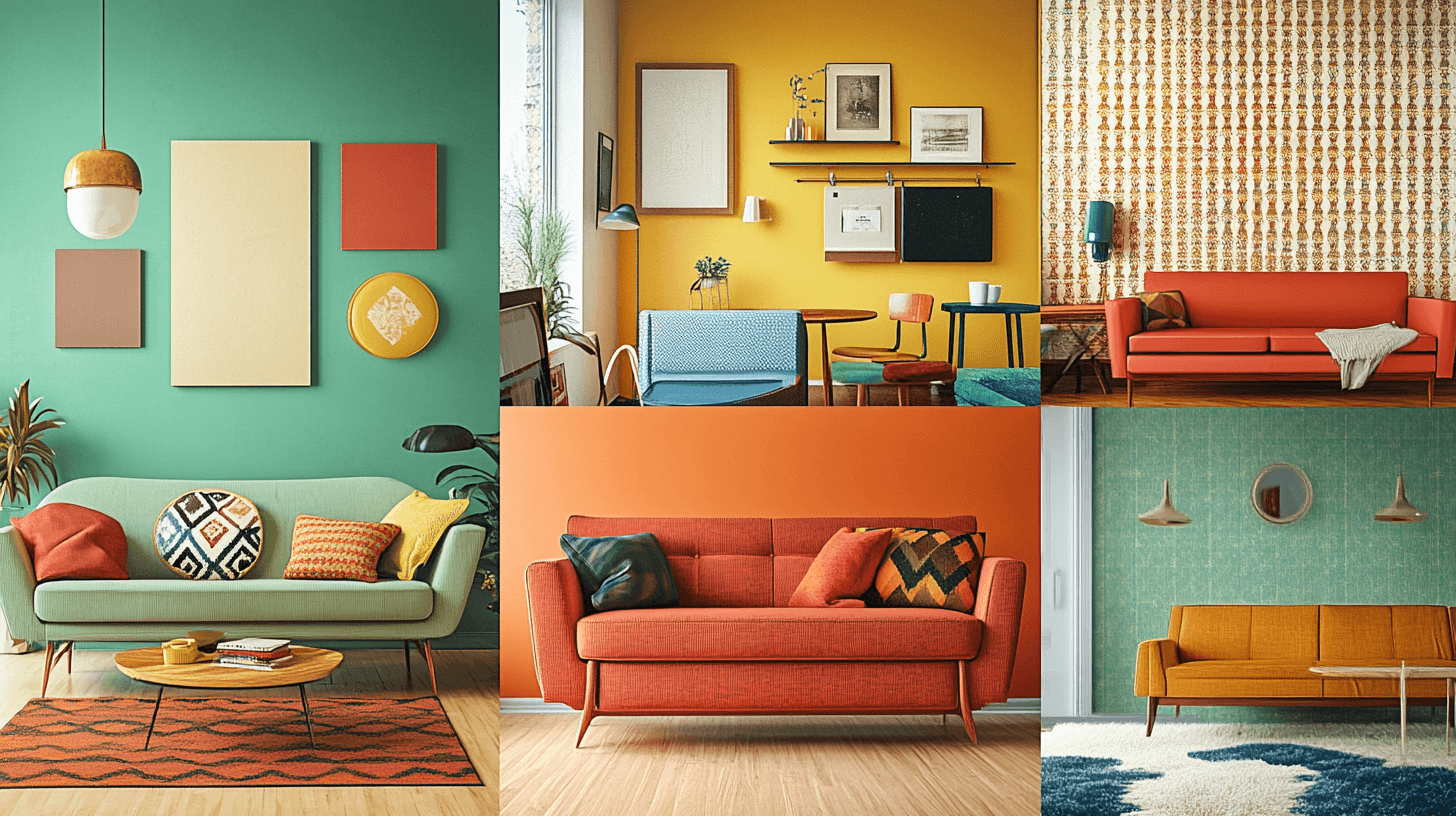 Living styles in 70s retro design