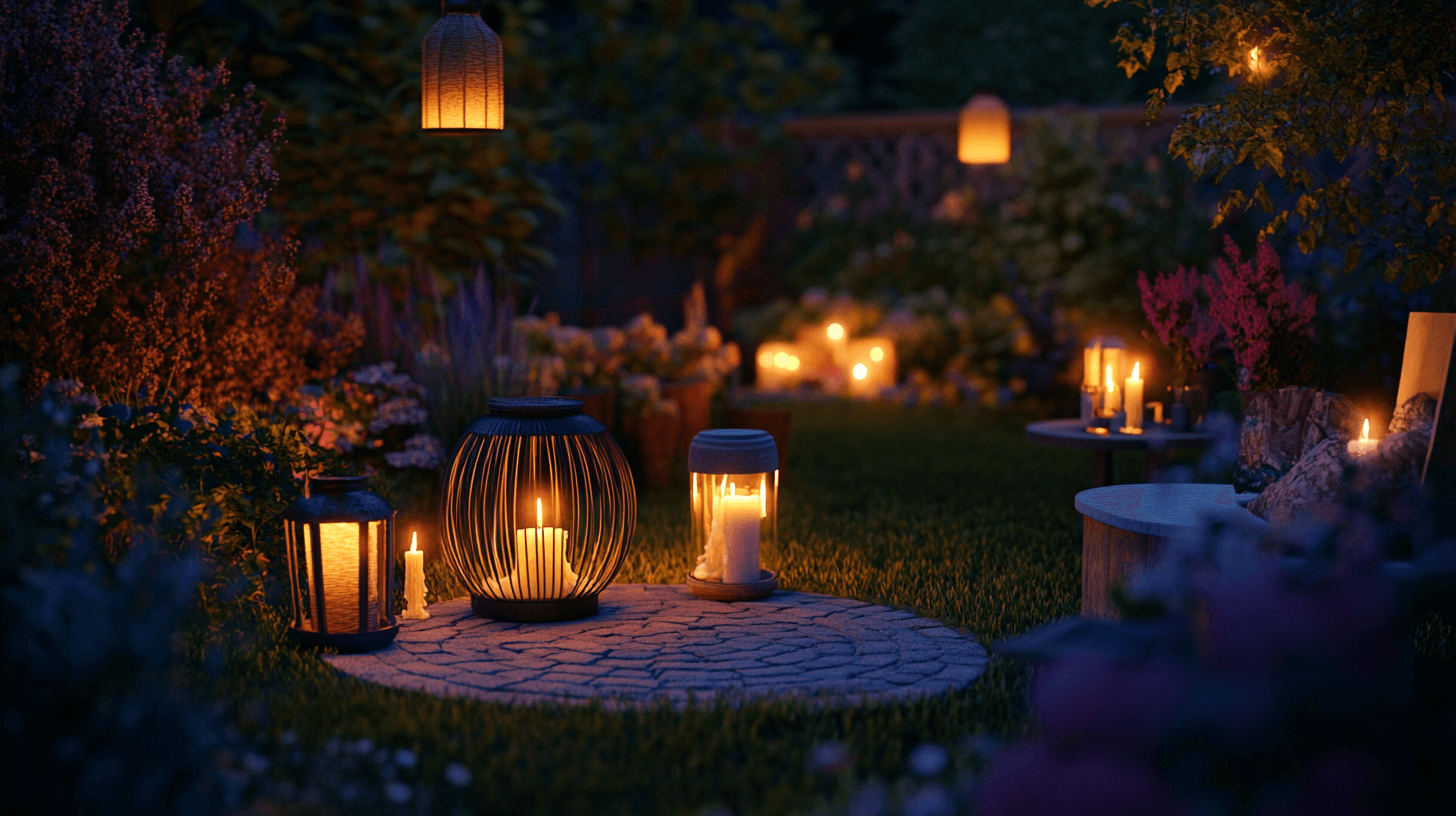 Candles and lanterns for outdoor use: Cozy light for the garden