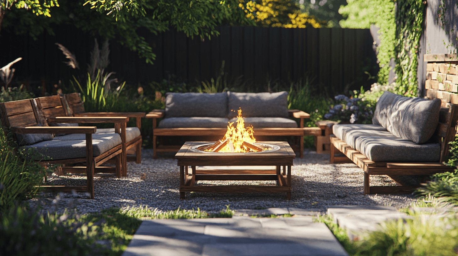 Cozy seating around the campfire