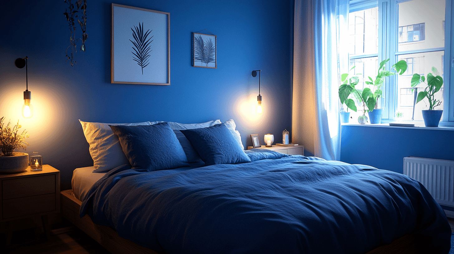 The calming effect of blue in the bedroom