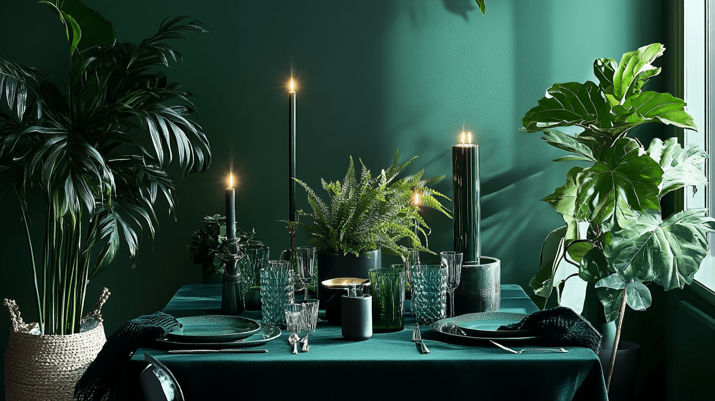 Decoration in Deep Green: Natural Elegance