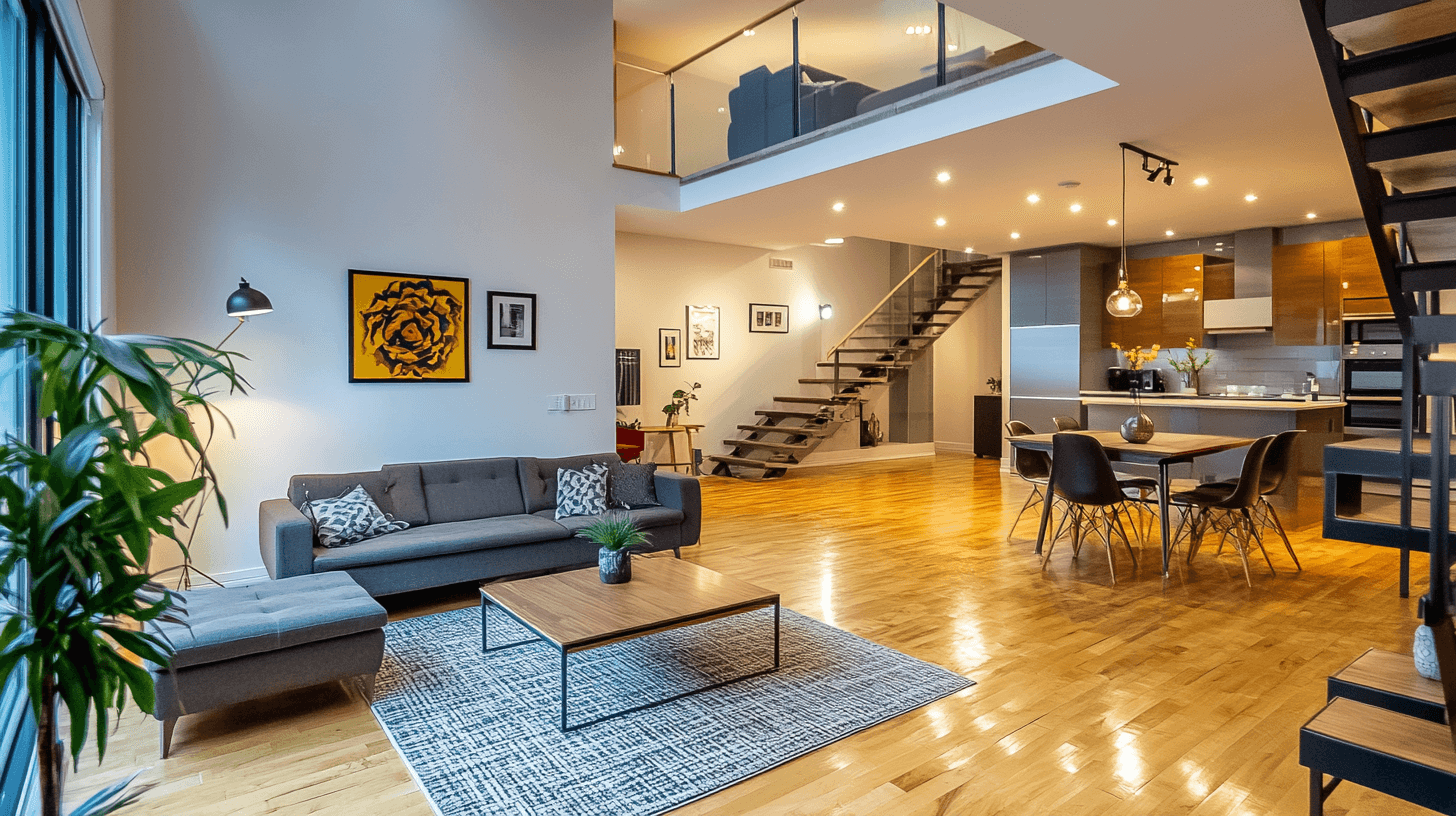 Room layout in the loft apartment: Creating zones