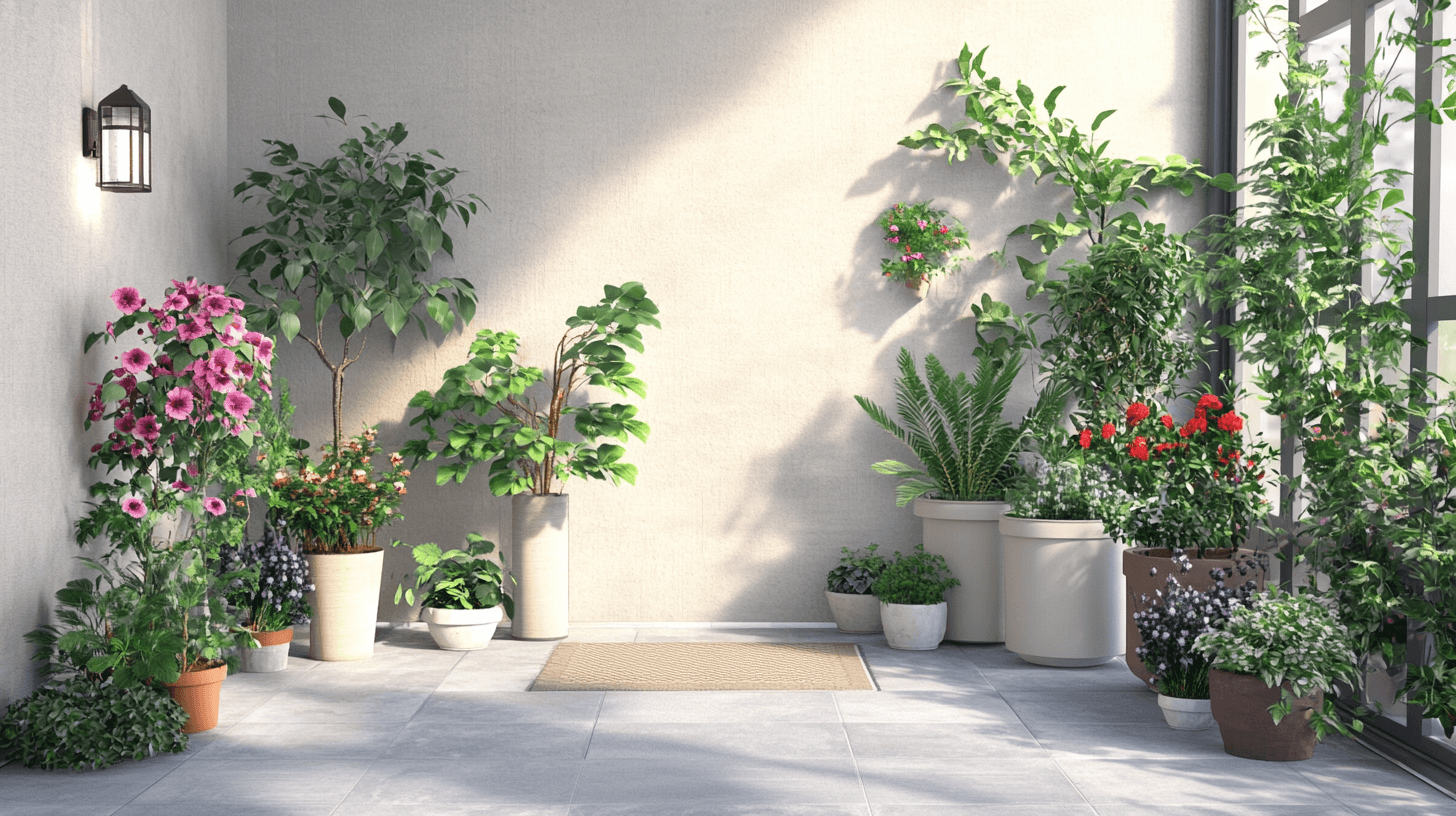 Entrance design with plants: The first impression counts