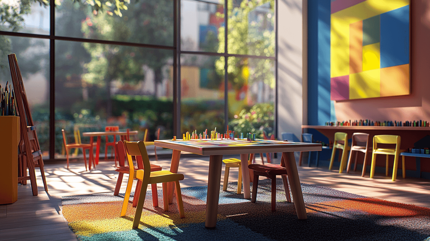 Creative furnishing ideas for the children's creative area