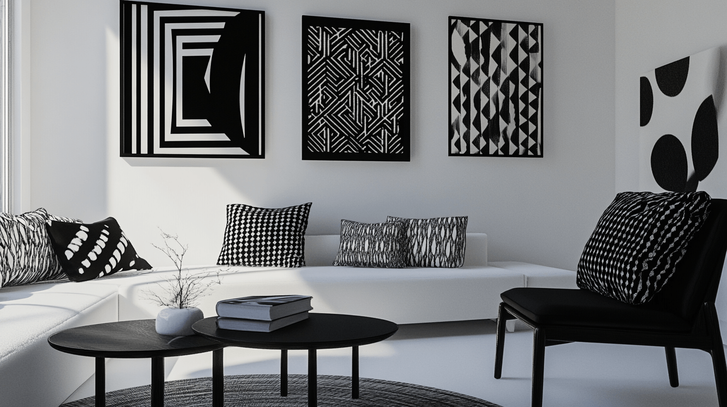 Decoration in Black and White: Minimalistic and Expressive
