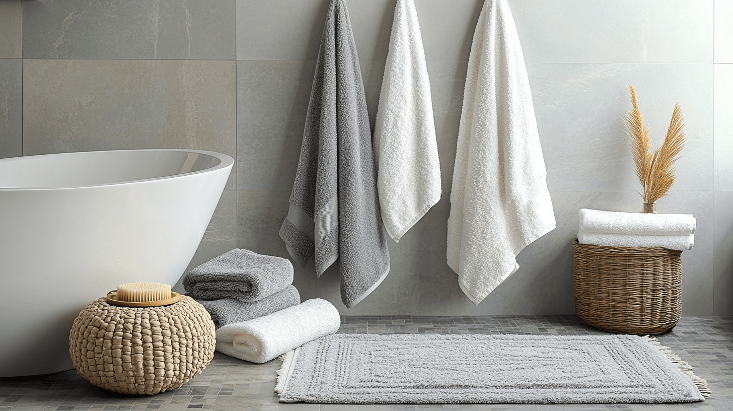 Textiles as decorative elements in the bathroom