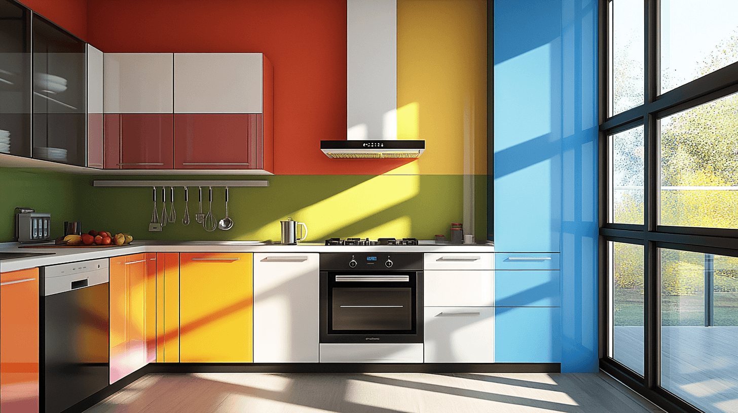 Colored walls in the kitchen: Combining creativity and enjoyment