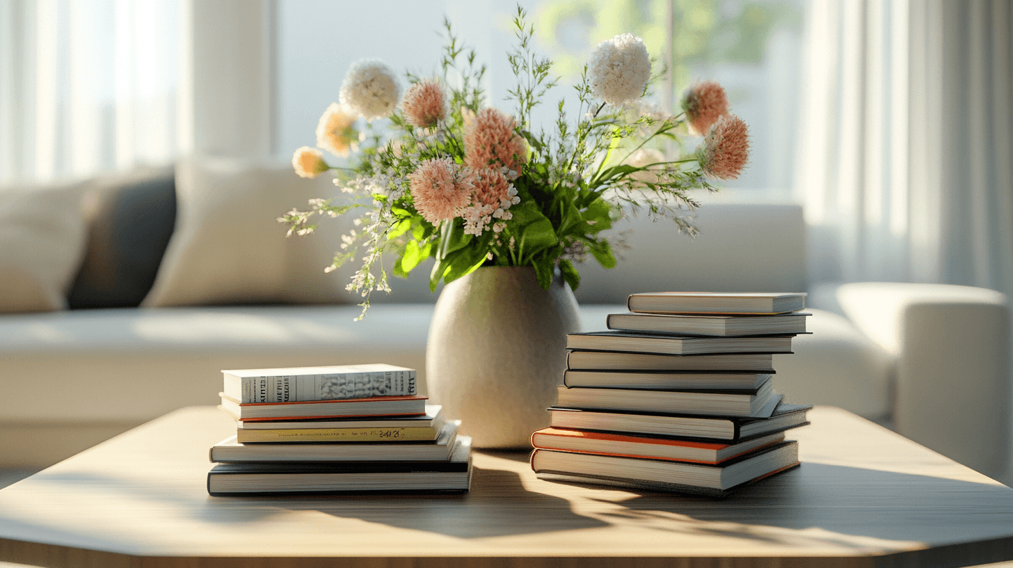 Use books as table decoration