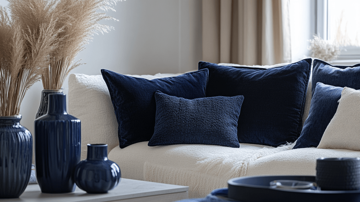 Decorative Accents in Dark Blue: Small Details with Big Impact